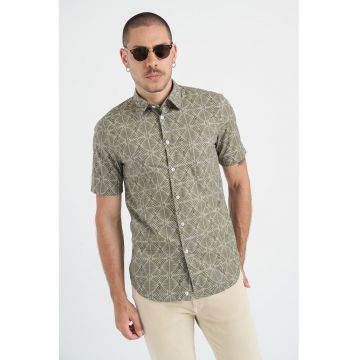 Camasa slim fit cu buzunar pe piept