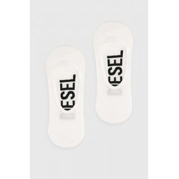 Diesel sosete SKM-HIDEPAT-TWOPACK SOCKS 2PACK 2-pack barbati, culoarea alb, 00S0MG.0IQAS
