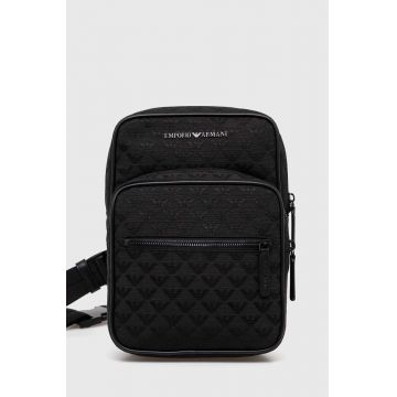 Emporio Armani rucsac barbati, culoarea negru, mic, modelator, Y4O419 Y022V