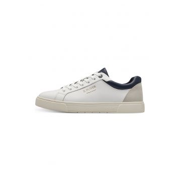 Pantofi sport uni de piele cu logo