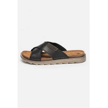 Papuci de piele Asher - Albastru ultramarin