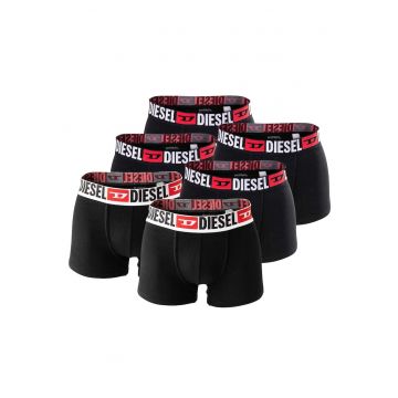 Set de boxeri din amestec de bumbac cu banda logo in talie - 6 perechi - Alb/Negru