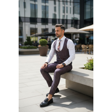 Compleu barbati  Vesta + Pantaloni B4131 V8