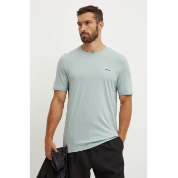 HUGO tricou din bumbac barbati, culoarea gri, neted, 50466158
