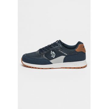 Pantofi sport din piele ecologica cu garnituri din plasa Bronx