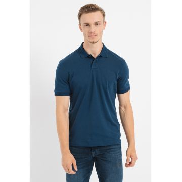 Tricou polo regular-fit cu logo brodat - Bleumarin