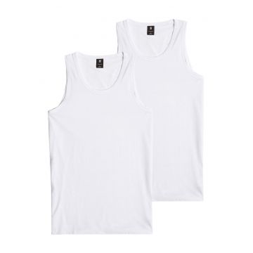 G STAR RAW - Set de top-uri cu decolteu rotund - 2 piese - Alb