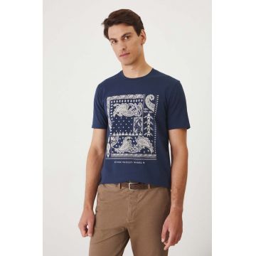 Medicine tricou bărbați, culoarea bleumarin, cu imprimeu