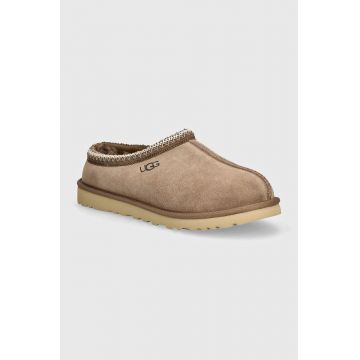 UGG papuci din piele intoarsa Tasman culoarea bej, 5950-CRBO