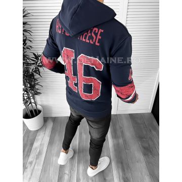 Hanorac barbati slim fit bleumarin  cu imprimeu pe spate K130 P19-5.3