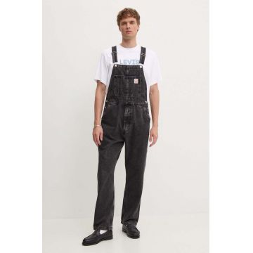 Levi's salopete din denim culoarea negru, RT OVERALL