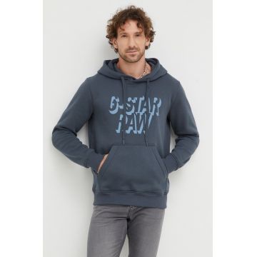 G-Star Raw bluza barbati, culoarea albastru marin, neted