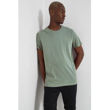 Medicine tricou barbati, culoarea verde, neted