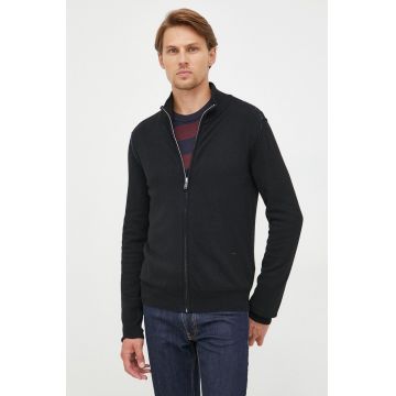 Trussardi cardigan din amestec de lana barbati, culoarea negru