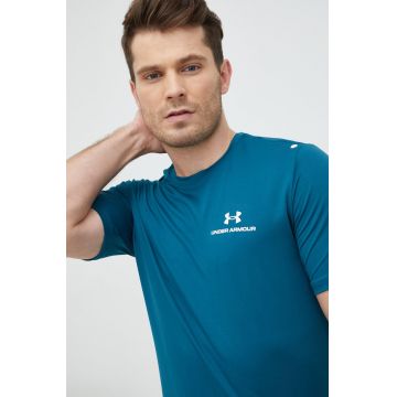 Under Armour tricou de antrenament Rush Energy culoarea verde, neted 1366138-001