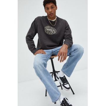 Volcom bluza barbati, culoarea gri, cu imprimeu