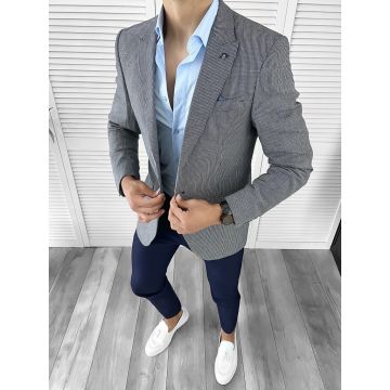 Sacou barbati slim fit bleumarin 3470   21-3.3