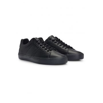 Pantofi loafer de piele ecologica cu aspect texturat Aiden Tenn - Negru