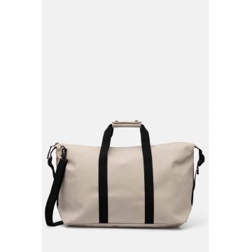 Rains geanta Hilo Weekend Bag W3 culoarea bej, 14200-26
