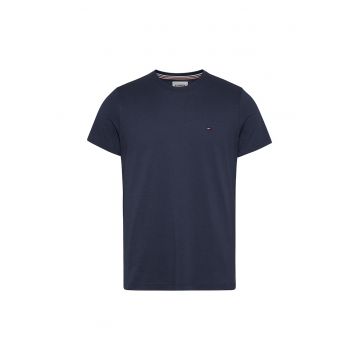 Tricou slim fit de bumbac - Bleumarin