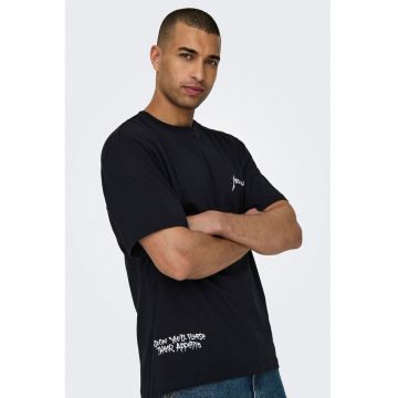Tricou de bumbac cu imprimeu grafic Metallica - Negru