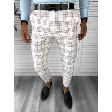 Pantaloni barbati eleganti fit in carouri  B8497 N6-5.3