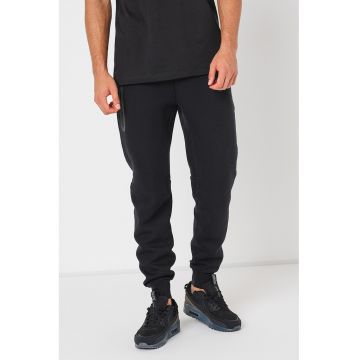 Pantaloni de trening cu buzunare cu fermoar - Negru