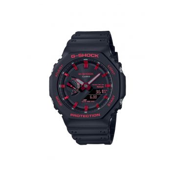 Ceas pentru barbati -  Plastic/Cauciuc - Negru/Rosu