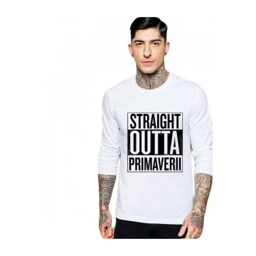 Bluza barbati alba - Straight Outta Primaverii