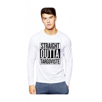 Bluza barbati alba - Straight Outta Targoviste