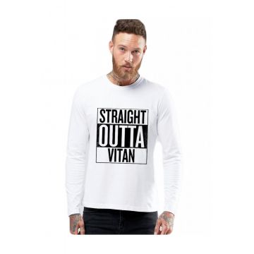 Bluza barbati alba - Straight Outta Vitan