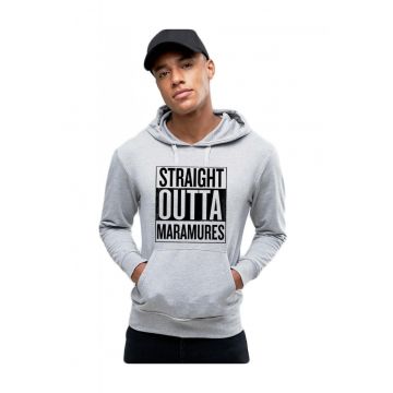 Hanorac Barbati Gri - Straight Outta Maramures