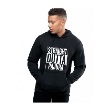 Hanorac Barbati Negru - Straight Outta Pajura