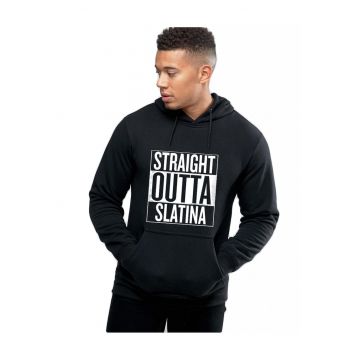 Hanorac Barbati Negru - Straight Outta Slatina