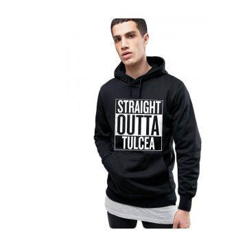 Hanorac Barbati Negru - Straight Outta Tulcea