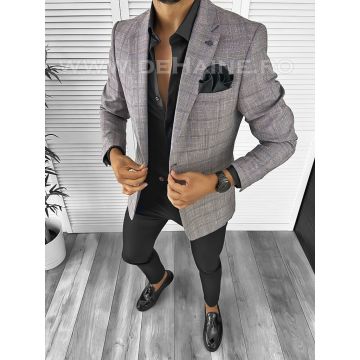 Sacou barbati slim fit in carouri B8284  P18-4.2