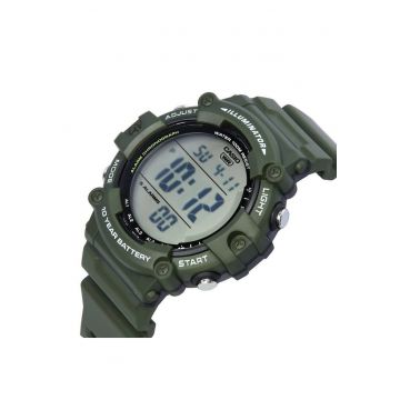 Ceas pentru barbati - Plastic - LED - Kaki