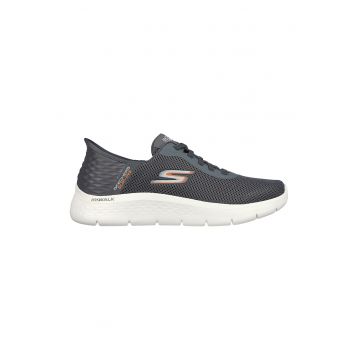 Pantofi sport slip-in din plasa cu detalii logo Go Walt Fles - Gri