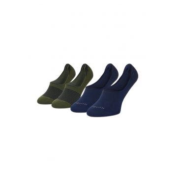Set 2 sosete barbati -  culoare uni / dungi - 43 - 46 EU - verde / albastru