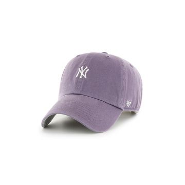 47brand sapca Mlb New York Yankees culoarea violet, cu imprimeu