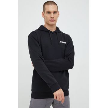 adidas TERREX bluză trening Logo barbati, culoarea negru, neted