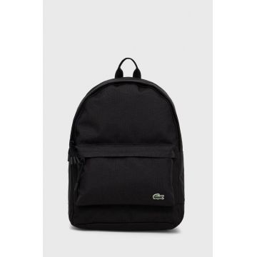 Lacoste rucsac barbati, culoarea negru, mare, neted