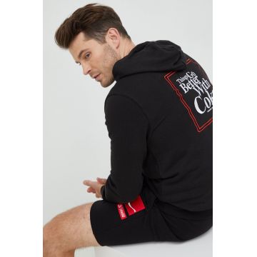 Puma bluza Puma X Coca Cola barbati, culoarea negru, cu imprimeu