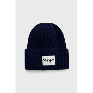 Wrangler caciula culoarea albastru marin, din tesatura neteda Wrangler caciula culoarea albastru marin, din tesatura neteda