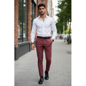 Pantaloni barbati eleganti in dungi B1758 O1-5.3