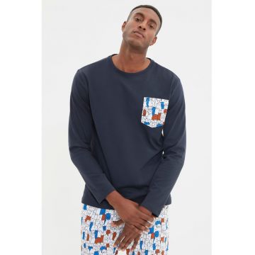Pijama lunga cu model grafic