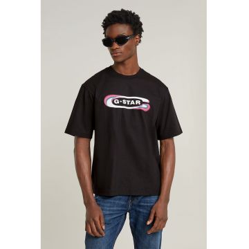 Tricou lejer de bumbac organic cu imprimeu logo