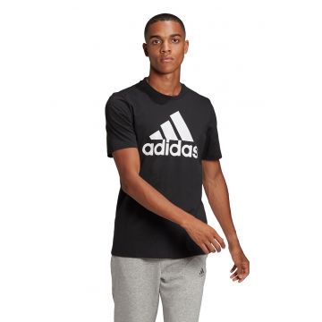 Tricou cu imprimeu logo Essentials - Negru