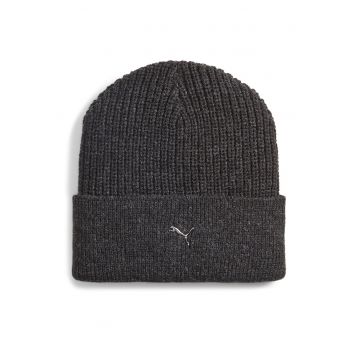 Caciula din tricot gros Metal Cat - Gri antracit