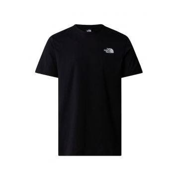 Tricou de bumbac cu imprimeu logo pe spate - Negru
